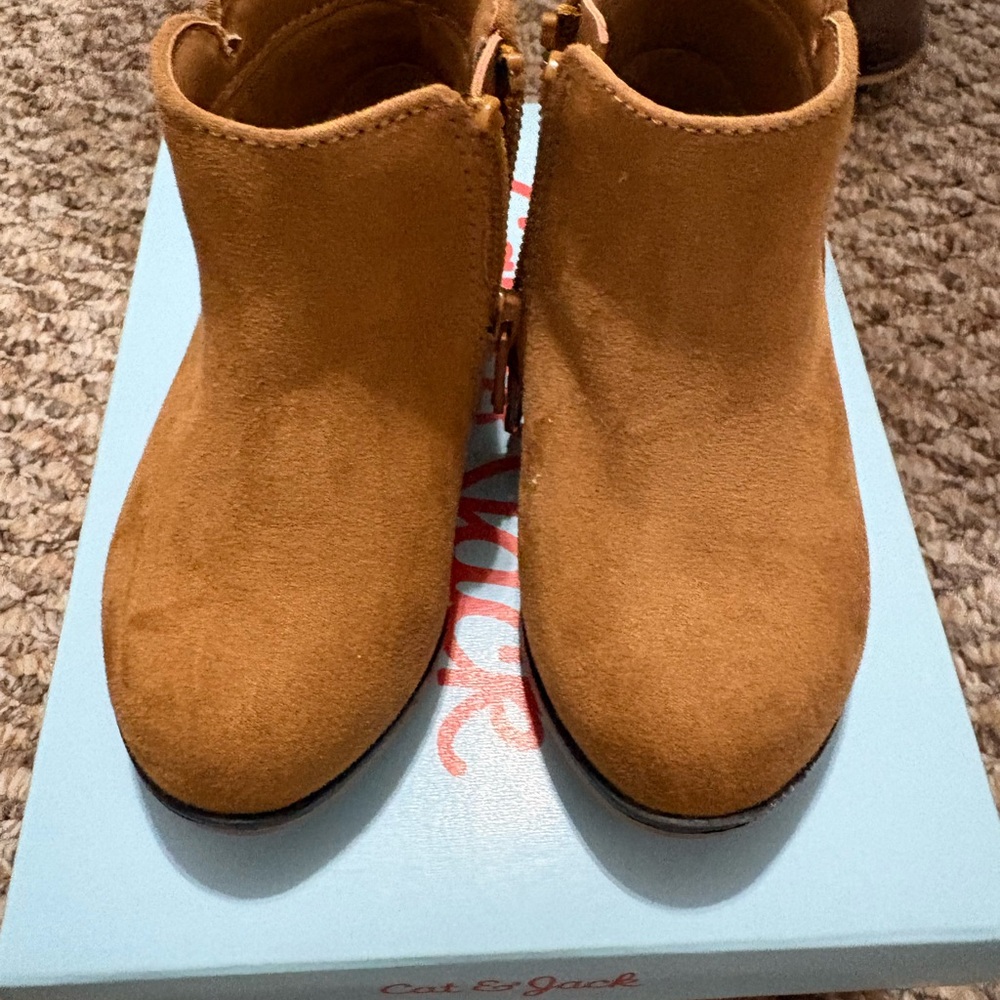 Cat & Jack Cognac Ankle Boots